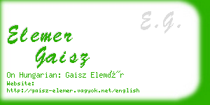 elemer gaisz business card